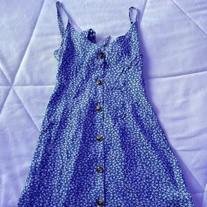 SHEIN FLOWER BUTTON TIE DRESS